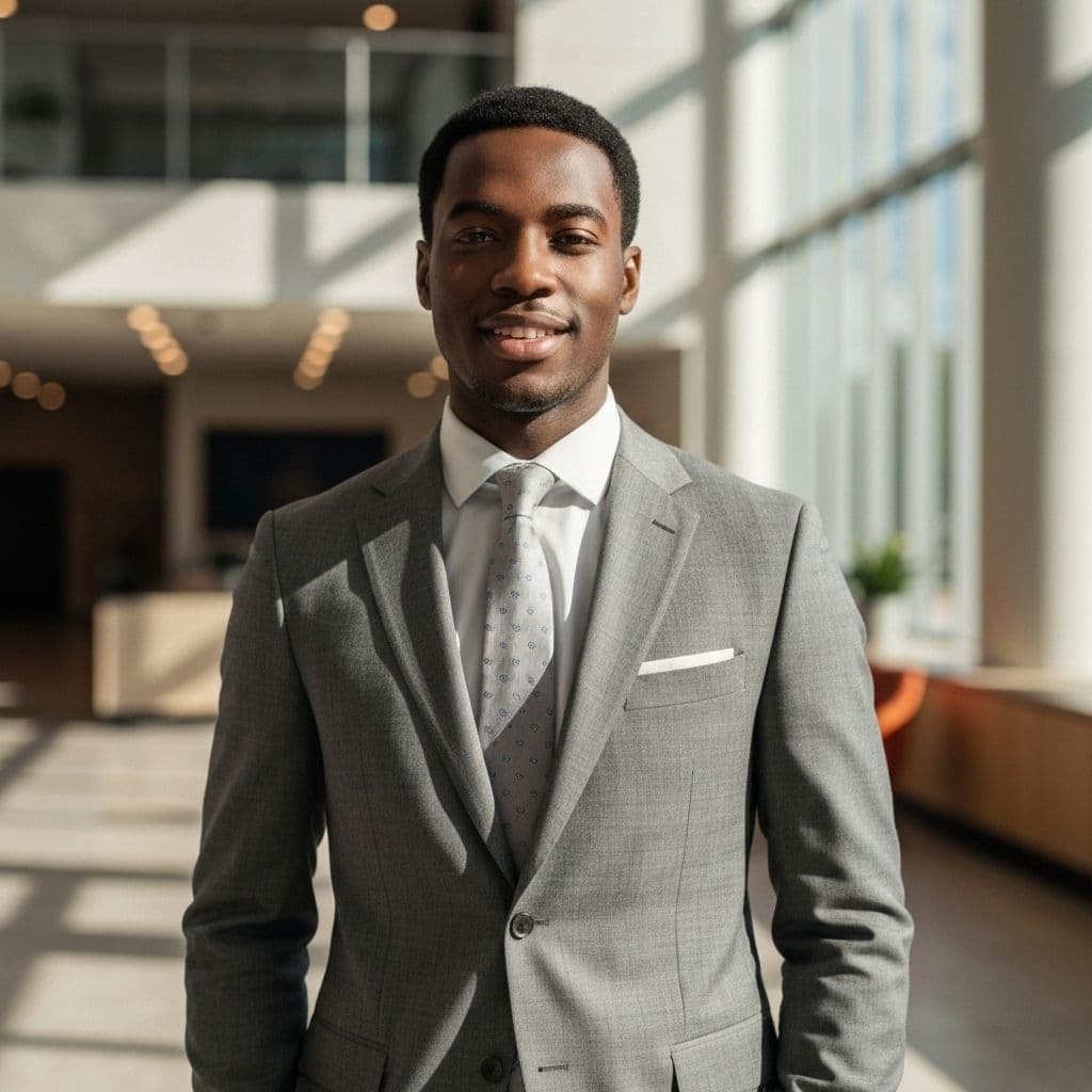 Young African business leader portrait