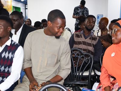 Awardees networking backstage